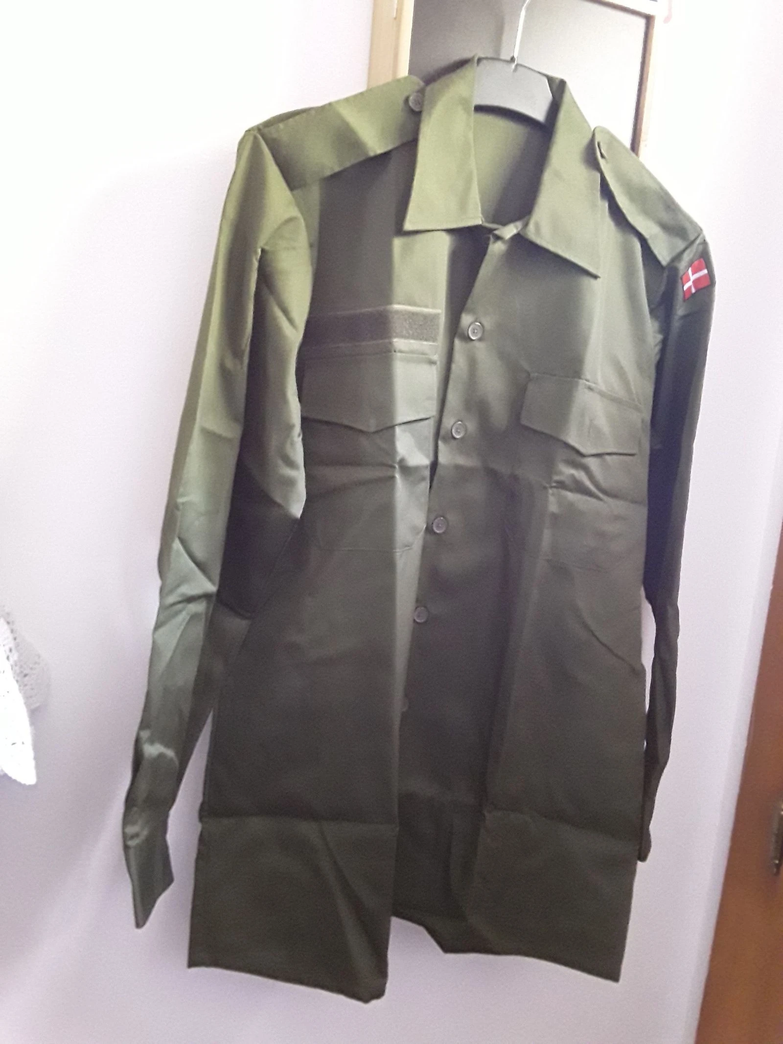 Chemise kaki manches longues 